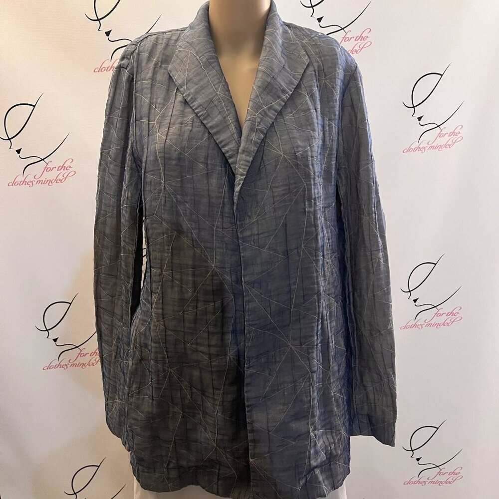 Lafayette 148 New York. Sz 10. Lagenlook Chiffon Overlay. Linen Cotton. USA. L